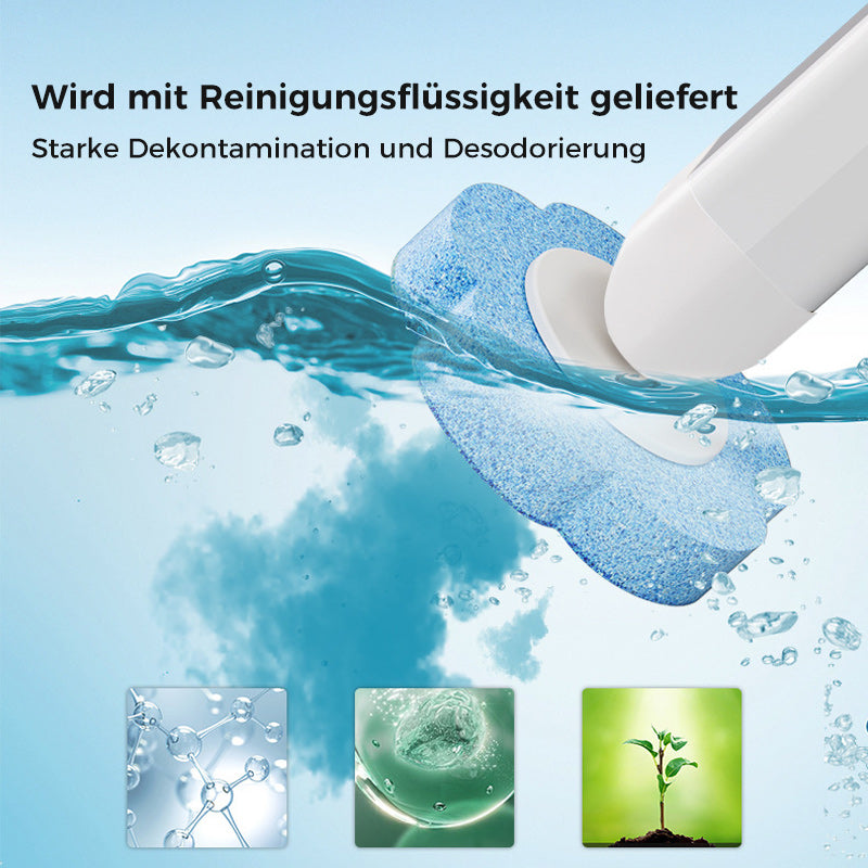 Toilettenborstel Wegwerp Antibacterieel met Sponskop en Opbergbeugel