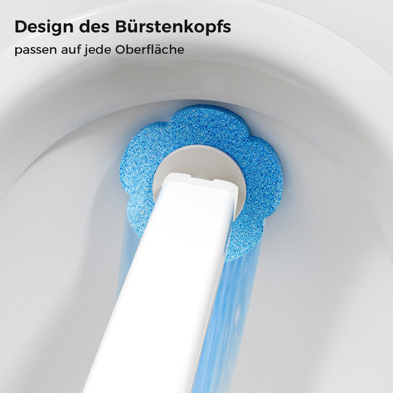Toilettenborstel Wegwerp Antibacterieel met Sponskop en Opbergbeugel