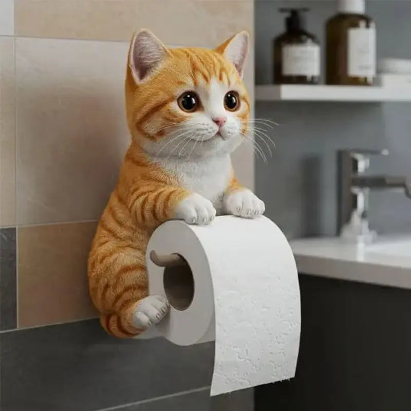 Katten Toiletpapierhouder Hars Wanddecoratie Speels