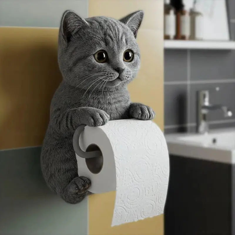 Katten Toiletpapierhouder Hars Wanddecoratie Speels