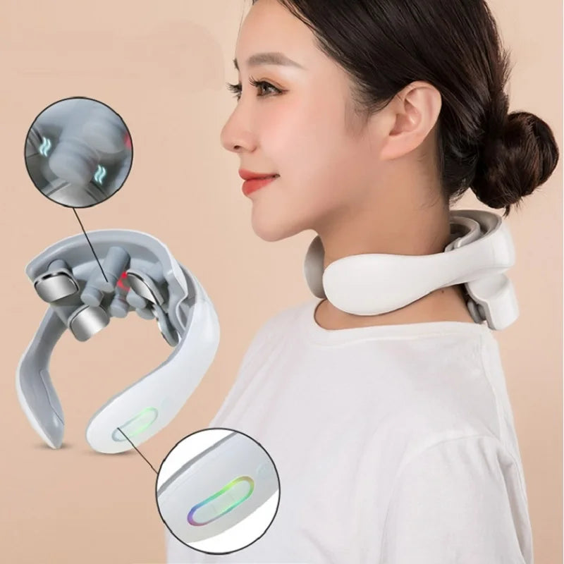 Tragbares Nackenmassagegerät mit Wärme und Vibration für Entspannung 2
