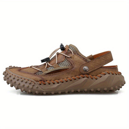 TrailStep™ – Heren Sandalen Leer Met Comfortabel Voetbed & Slipweerstand-4