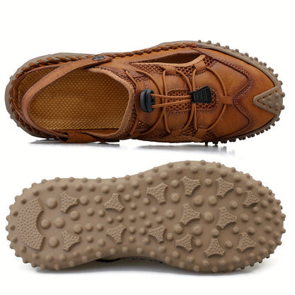 TrailStep™ – Heren Sandalen Leer Met Comfortabel Voetbed & Slipweerstand-5