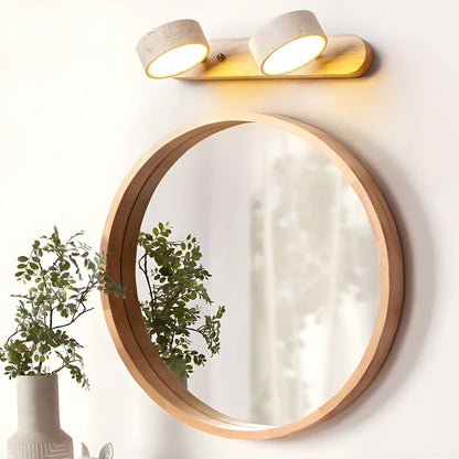 Wandlamp Travertin Duo Beugel Modern Natuurlijk Design - Velinix