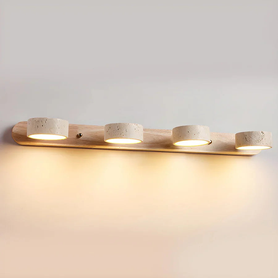 Wandlamp Travertin Duo Beugel Modern Natuurlijk Design