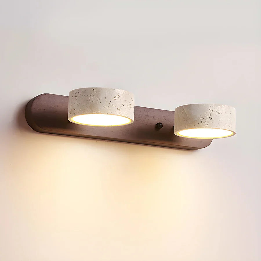 Wandlamp Travertin Duo Beugel Modern Natuurlijk Design