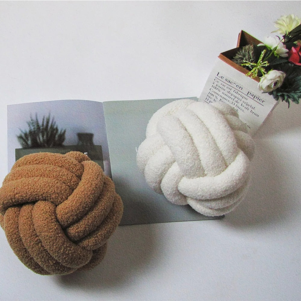 Kussen van Katoen Fleece met 3 Knopen Zacht en Warm