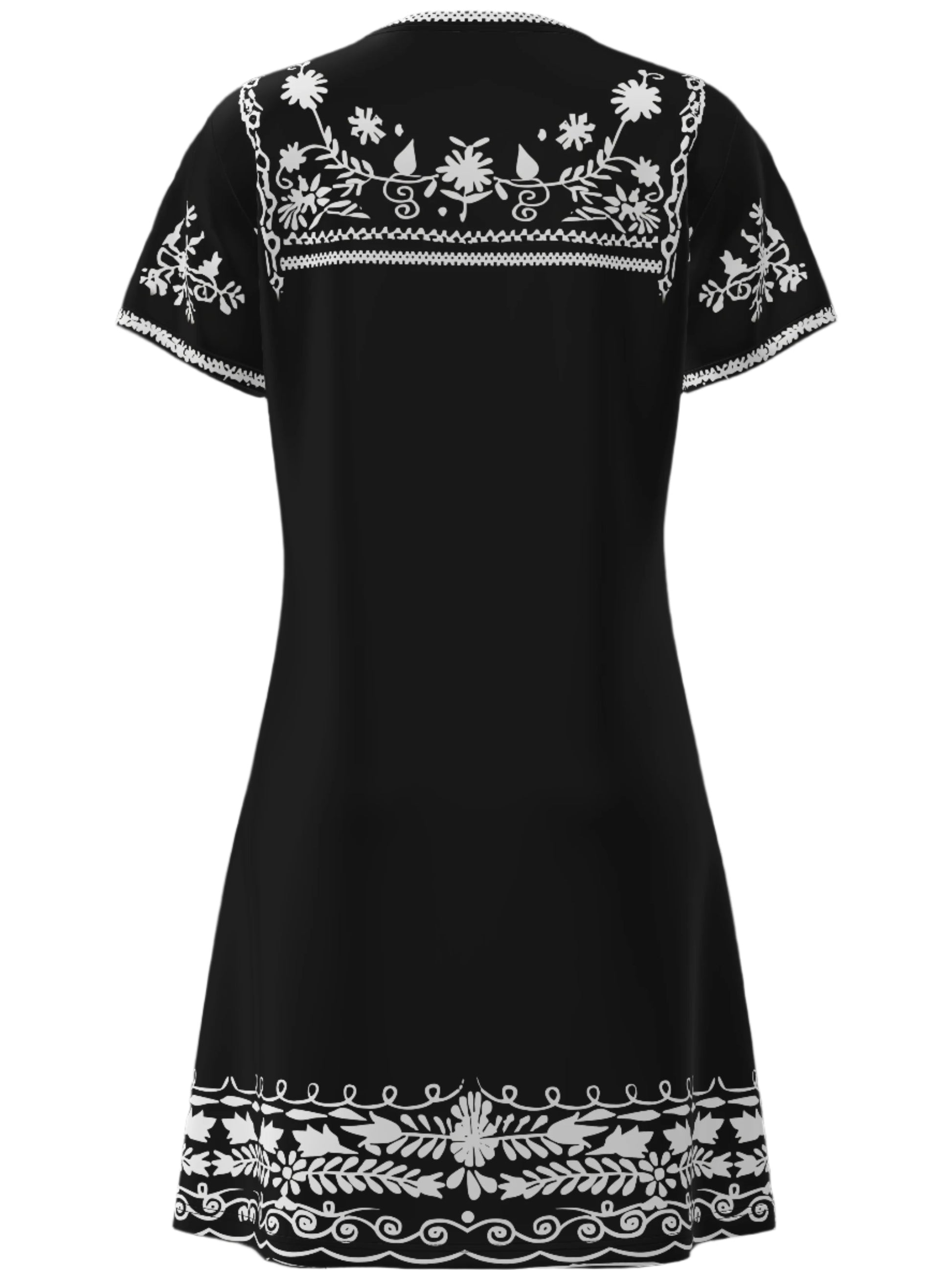 Tropibelle™ – Dames Zomerjurk Met Tropisch Patroon & Knielengte A-Lijn-3