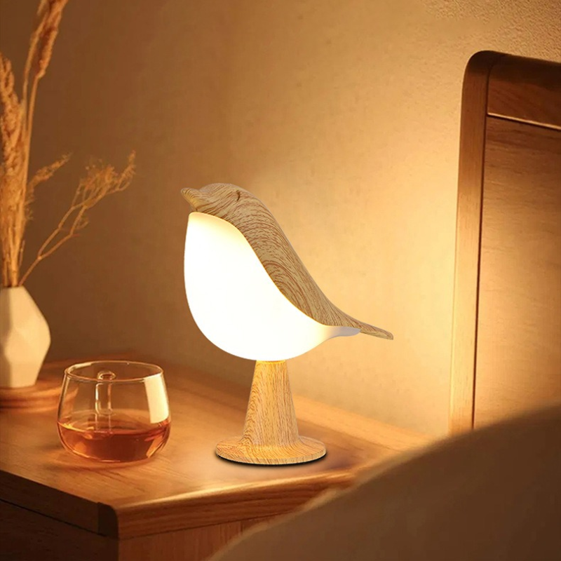 LED Nachtlampje Oplaadbaar met Aanraakschakelaar en Vogel Design