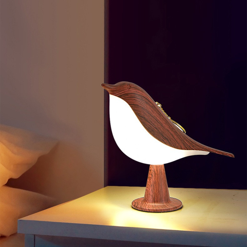 LED Nachtlampje Oplaadbaar met Aanraakschakelaar en Vogel Design