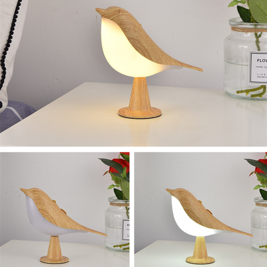 LED Nachtlampje Oplaadbaar met Aanraakschakelaar en Vogel Design - Velinix
