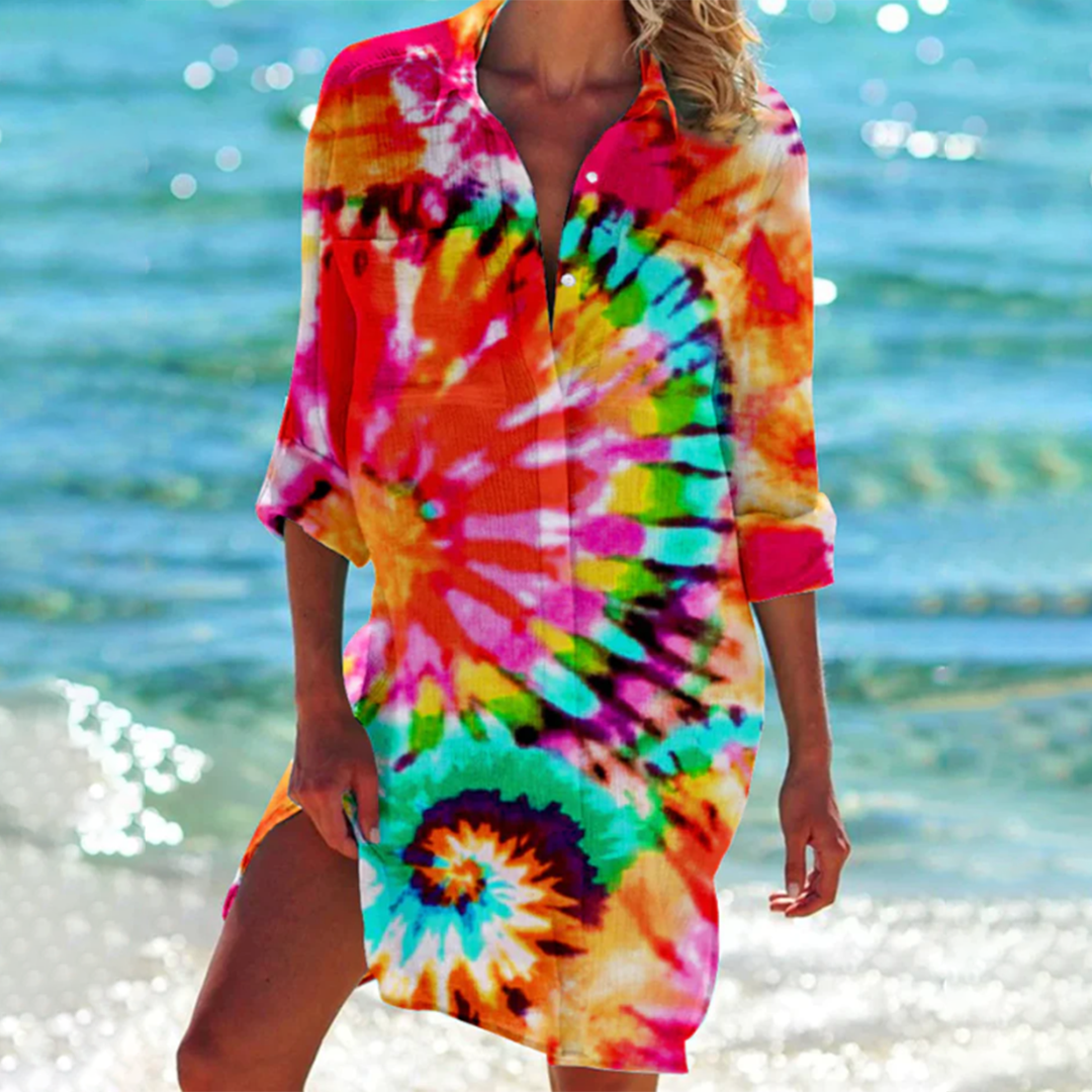 Dames Zomershirt Luchtig met Print voor Strand en Vrije Tijd - Velinix