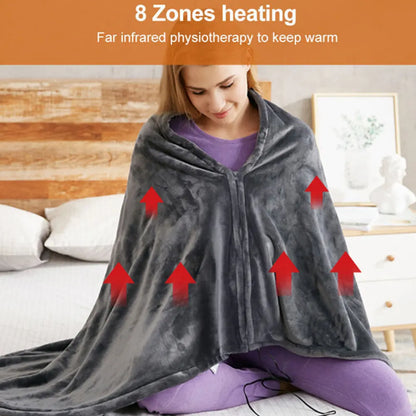 Elektrische Fleece Deken met 3 Warmte-instellingen en USB-aansluiting