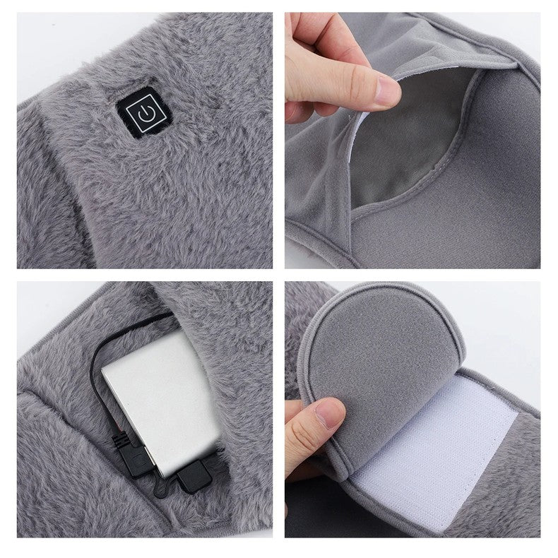 USB-verwarmingsgordel – Dubbele verwarmingsband voor taille en handen | Kristalfluweel, 3 warmtestanden 3