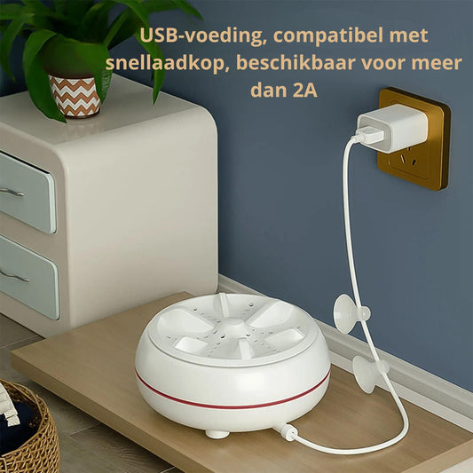 Draagbare Wasmachine Mini USB voor Thuis en Op Reis - Velinix