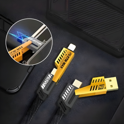 USB Oplaadkabel Snellaad Nylon Gevlochten Kabel