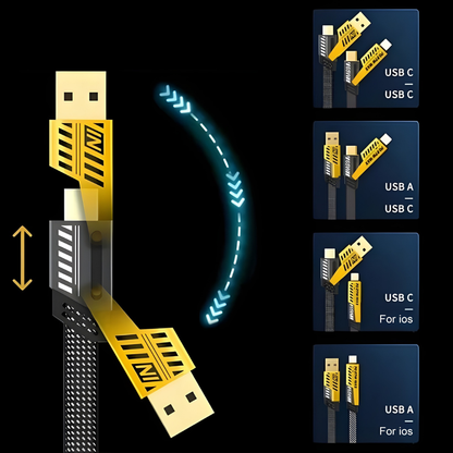 USB Oplaadkabel Snellaad Nylon Gevlochten Kabel