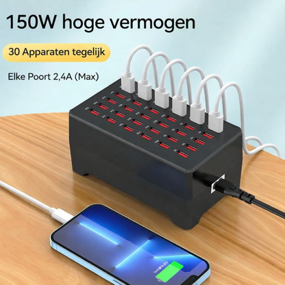 USB Oplaadstation voor 30 Apparaten Meervoudig Opladen