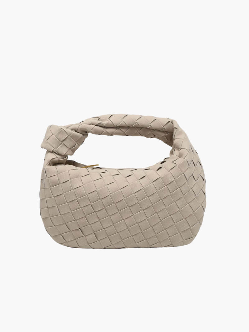 Vegan Schoudertas voor Dames Knoopontwerp Elegant Zwart