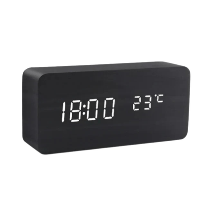 LED Houten Klok Slim en Stijlvol met Spraakbesturing