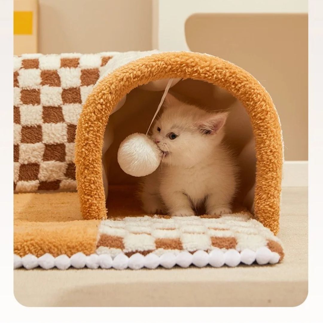 Kattenhuis Tunnel Zacht Speelhuis voor Katten