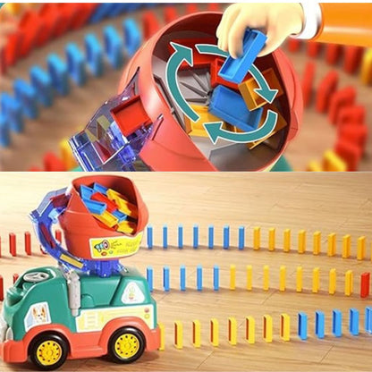 Houten Vrachtwagen Domino Speelgoed Montessori Stijl