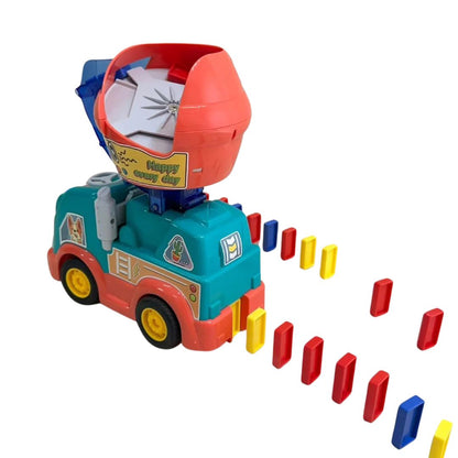 Houten Vrachtwagen Domino Speelgoed Montessori Stijl