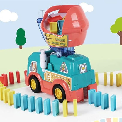 Houten Vrachtwagen Domino Speelgoed Montessori Stijl