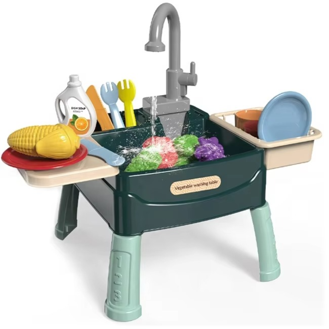 Kinder Speelkeuken met Kraan en Accessoires voor Jonge Koks