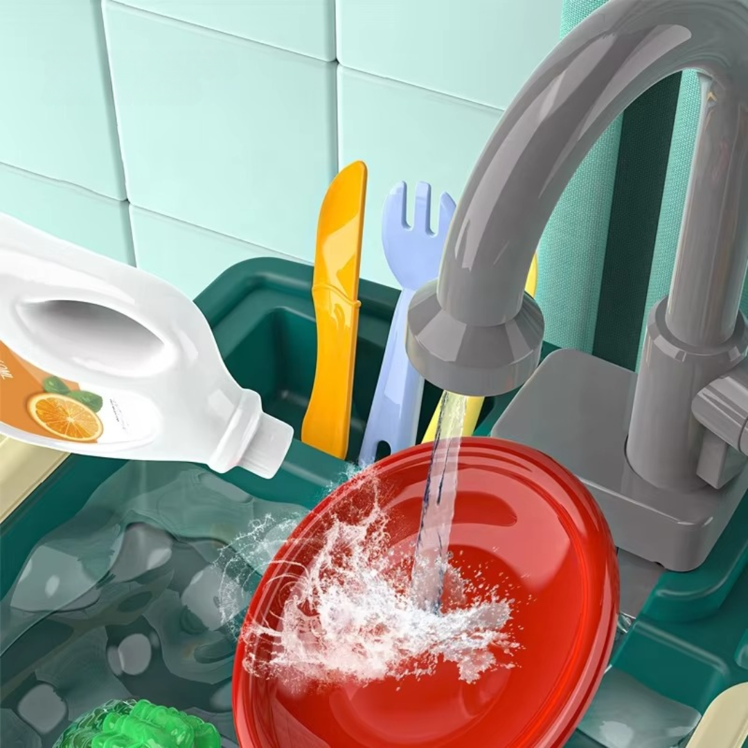 Kinder Speelkeuken met Kraan en Accessoires voor Jonge Koks