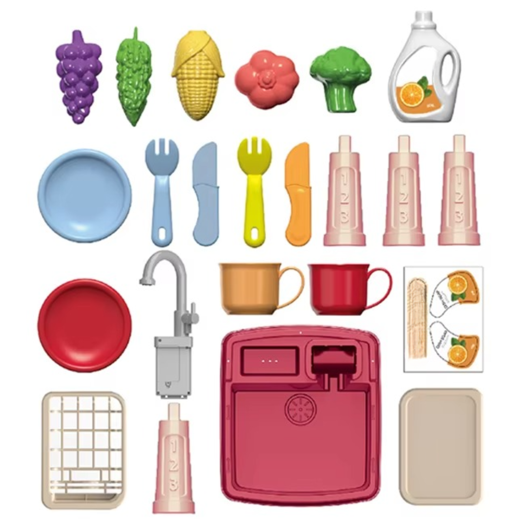 Kinder Speelkeuken met Kraan en Accessoires voor Jonge Koks