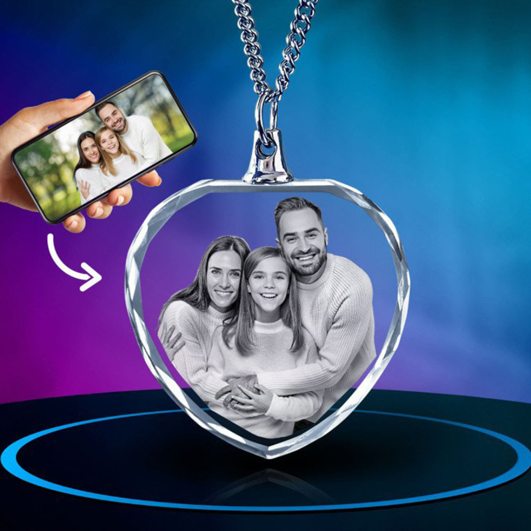 Kristal Hart Foto Hanger Persoonlijk Met 2D Foto