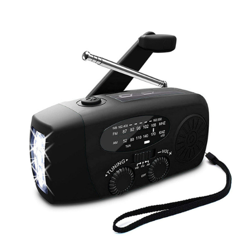 Noodradio met Powerbank, Solar, Handopwinder en Zaklamp voor Noodgevallen - Velinix