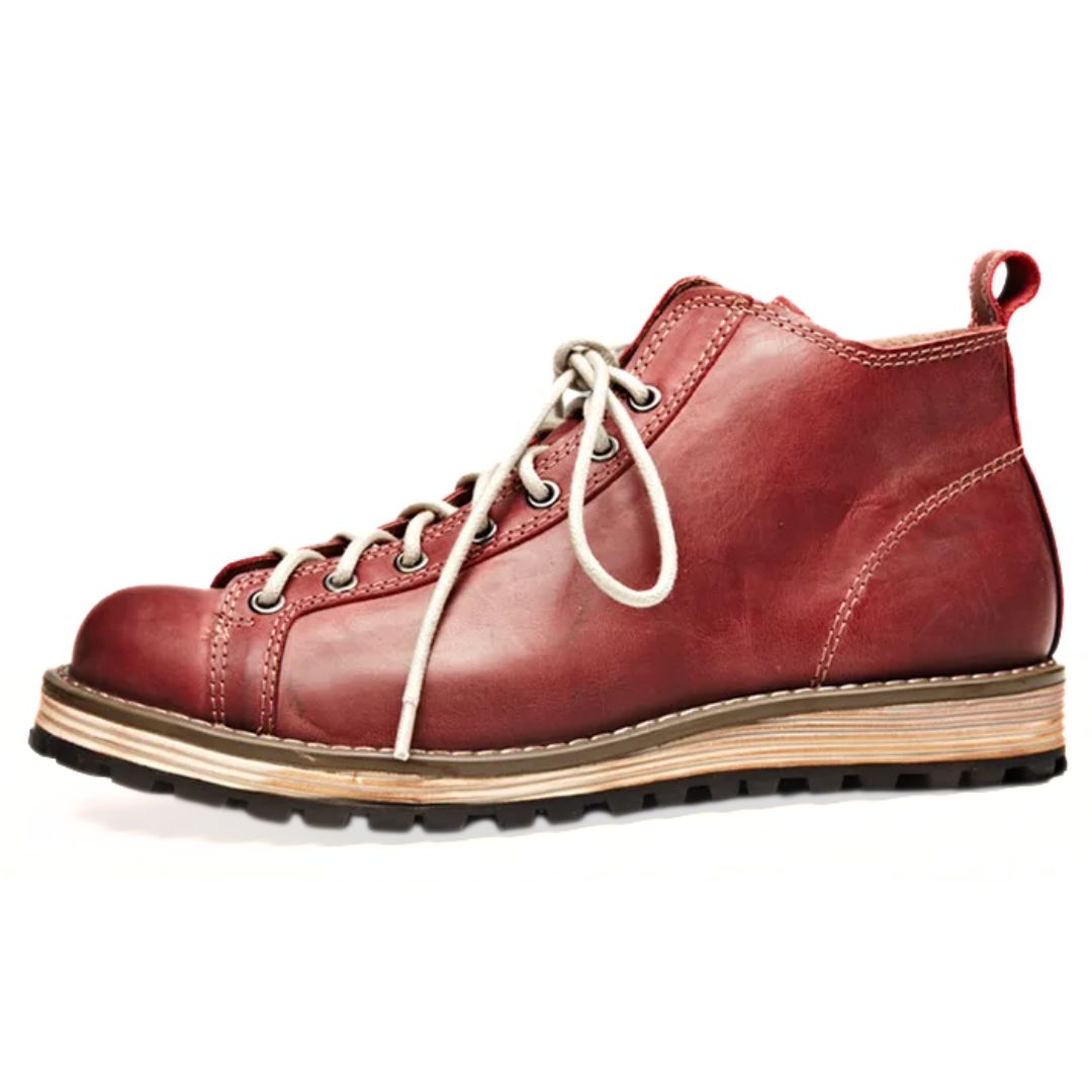 Robuuste Leer Sneakers met Stijlvol Outdoor Design