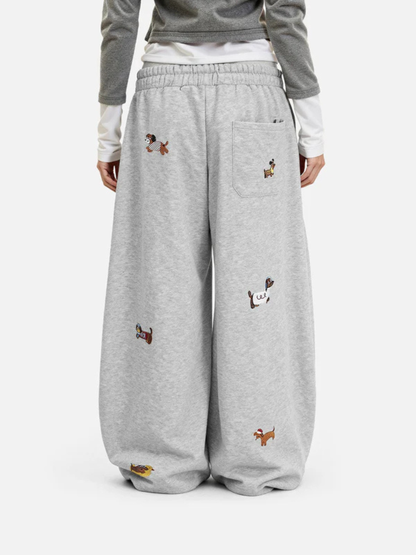 Sweatpants met Hondenprint – Zacht en Comfortabel met Relaxte Fit