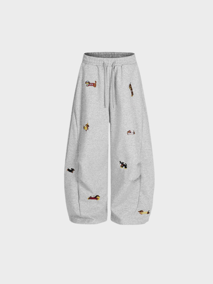 Sweatpants met Hondenprint – Zacht en Comfortabel met Relaxte Fit - Velinix