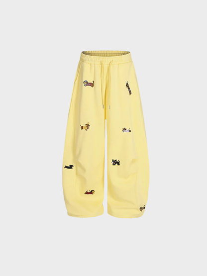 Sweatpants met Hondenprint – Zacht en Comfortabel met Relaxte Fit