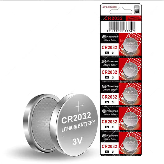 Pack van 5 × CR2032 Lithium 3 V knoopcelbatterijen