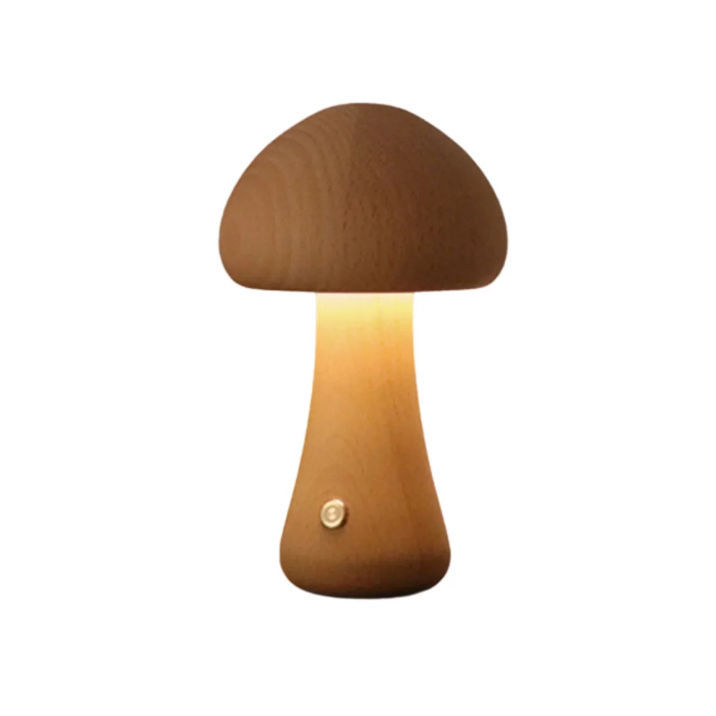 Houten Tafellamp Paddenstoel Vintage Stijl Dimbaar