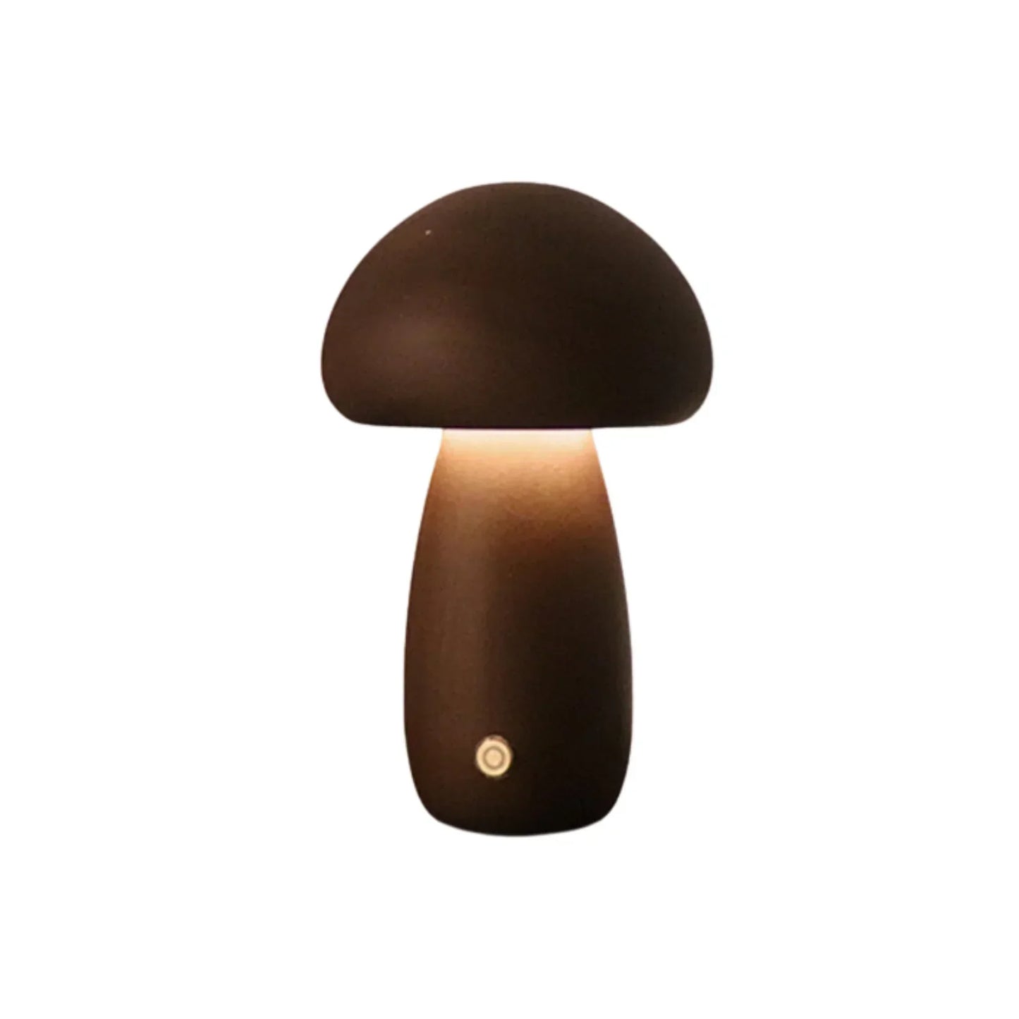 Houten Tafellamp Paddenstoel Vintage Stijl Dimbaar