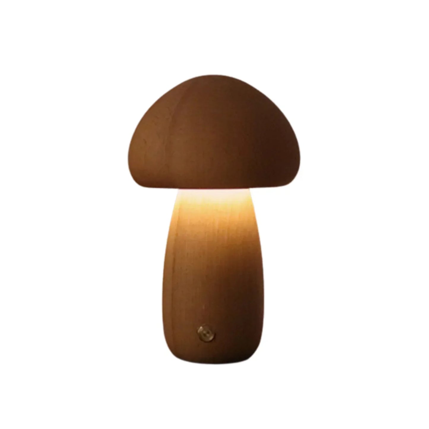 Houten Tafellamp Paddenstoel Vintage Stijl Dimbaar