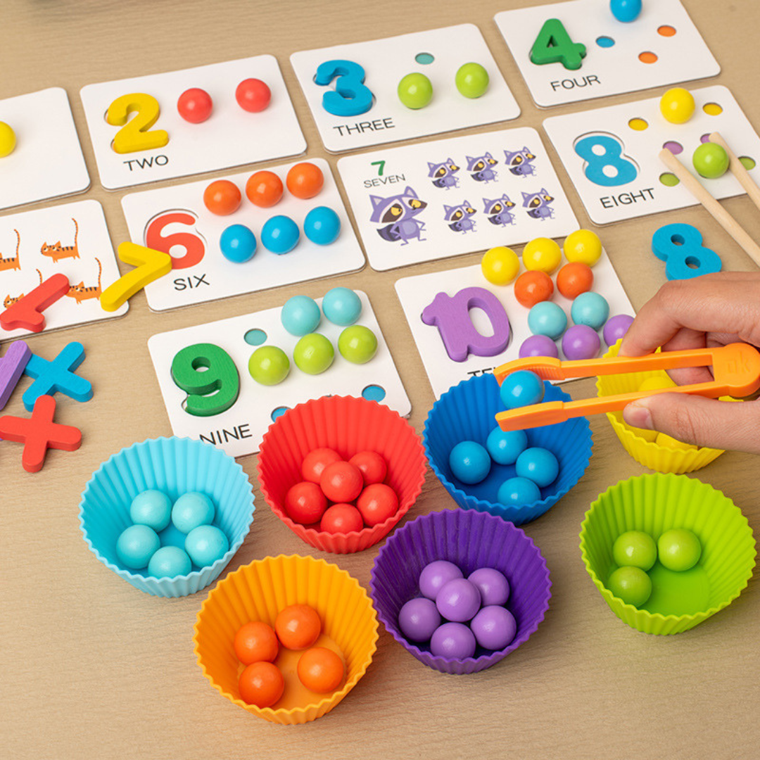 Montessori Leerset met Kleuren en Cijfers voor Kinderen