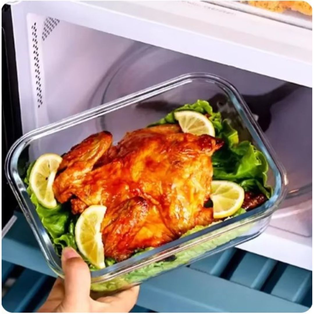 Glas Lunchbox Bento van Borosilicaat Glas Vakuum Isolatie