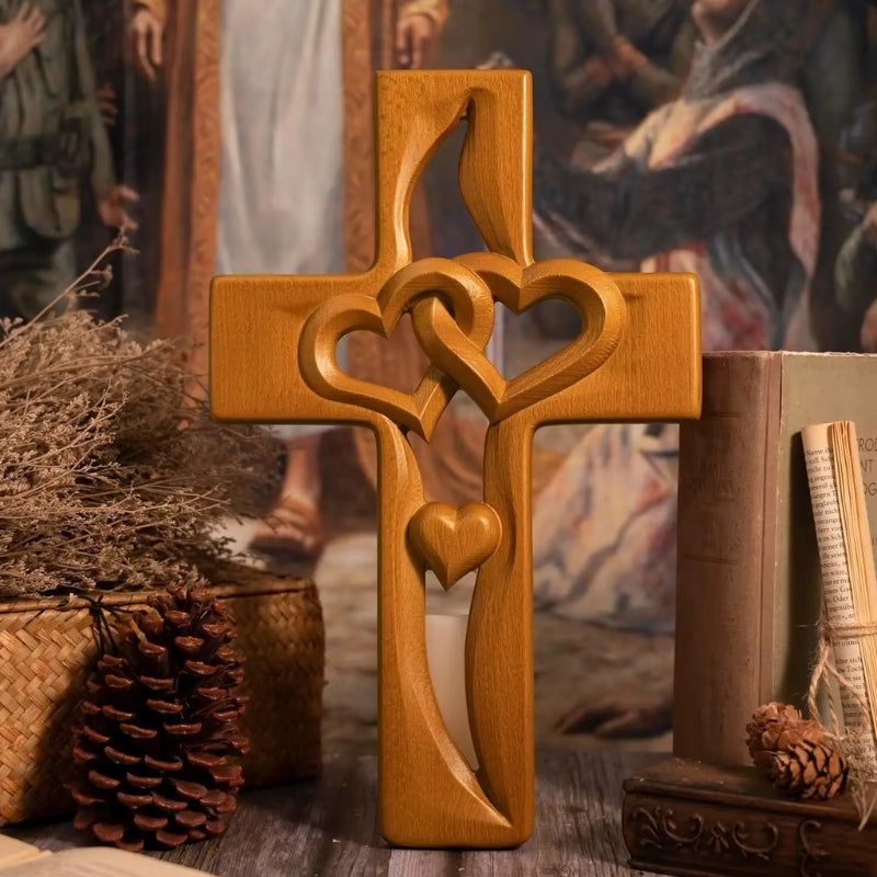 Houten Kruis Uniek Liefde en Spiritualiteit - Velinix