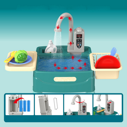 Kinder Speelkeuken met Kraan en Accessoires voor Jonge Koks