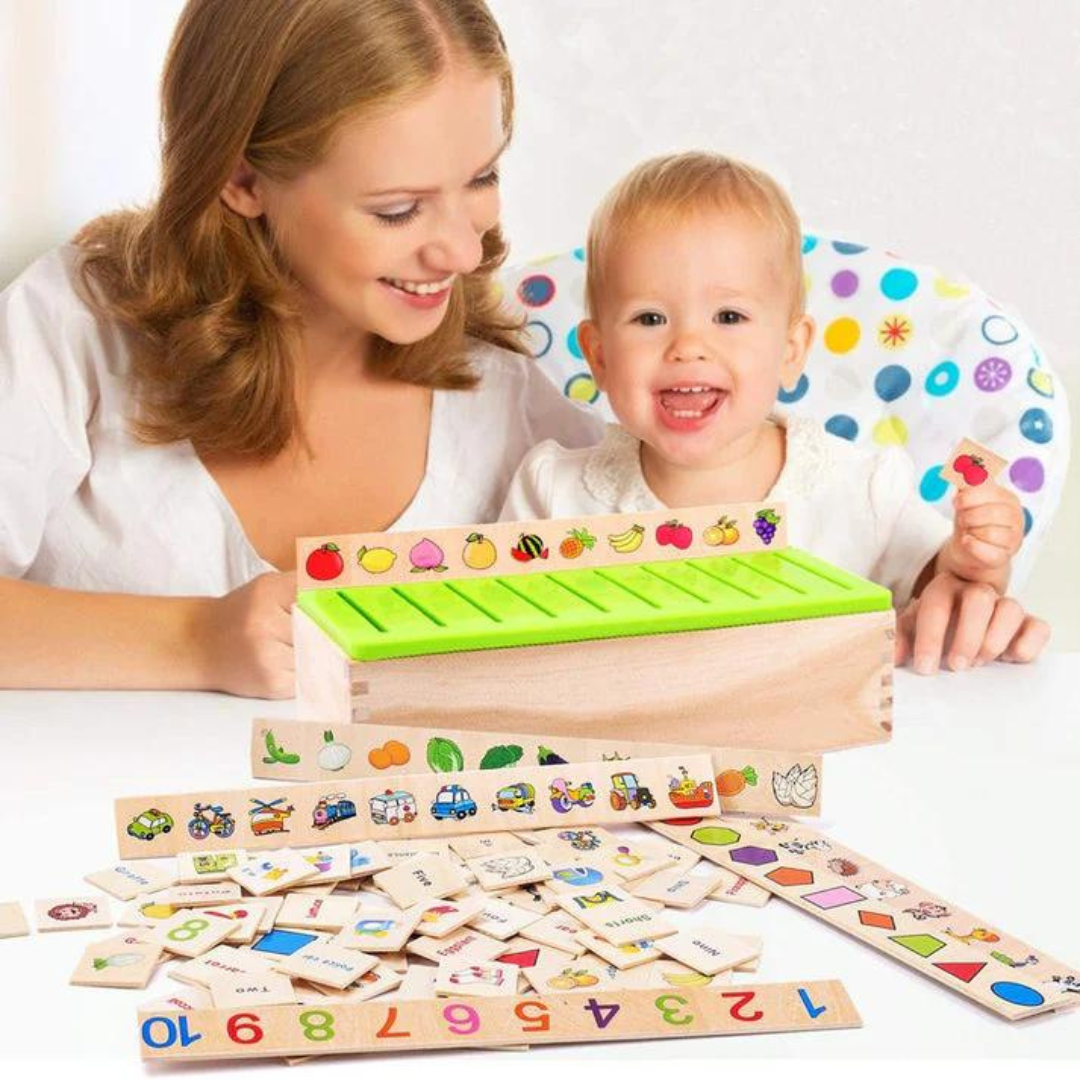 Houten Sorteringsdoos Montessori voor Kinderen Leer en Speel - Velinix