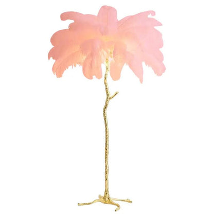 Nordic Vloerlamp met Struisvogelveren Luxe Design
