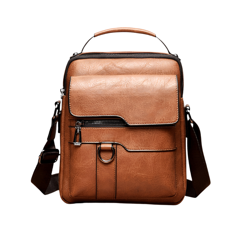 Luxe Leder Schoudertas Stoer en Functioneel - Velinix