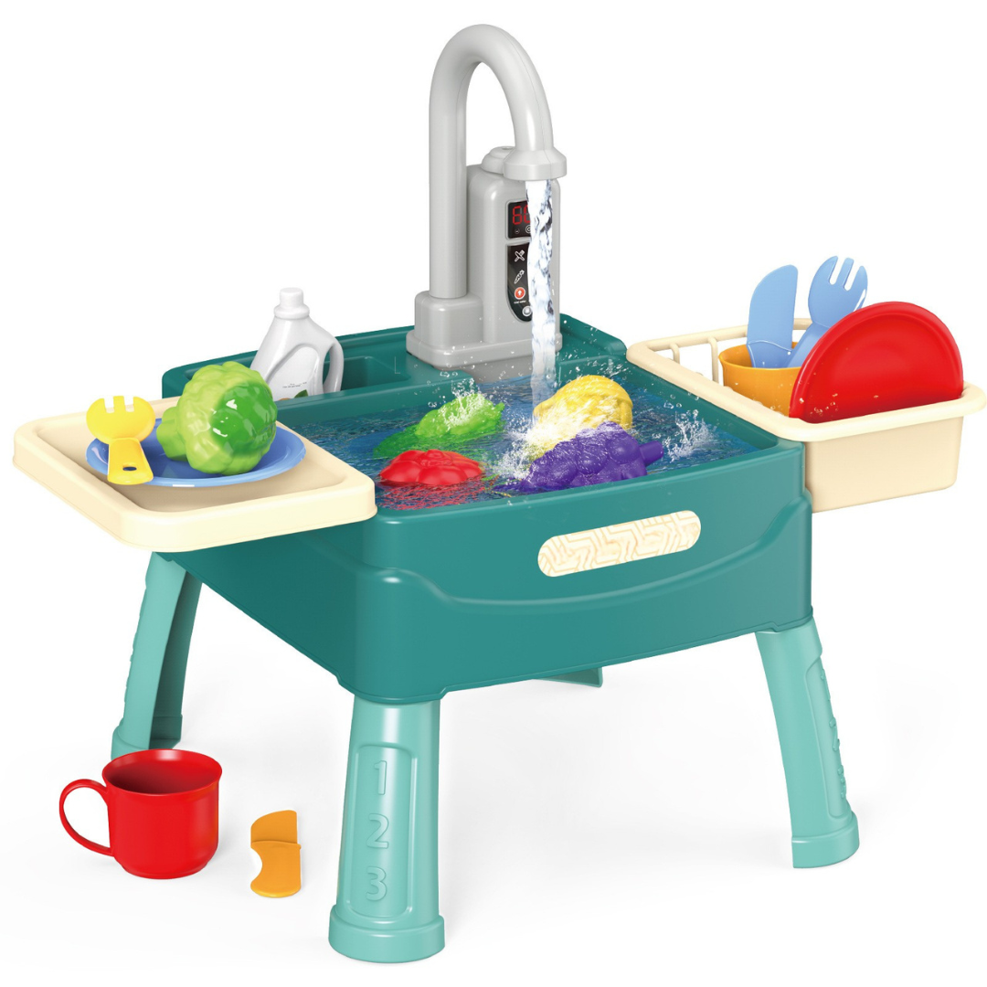 Kinder Speelkeuken met Kraan en Accessoires voor Jonge Koks