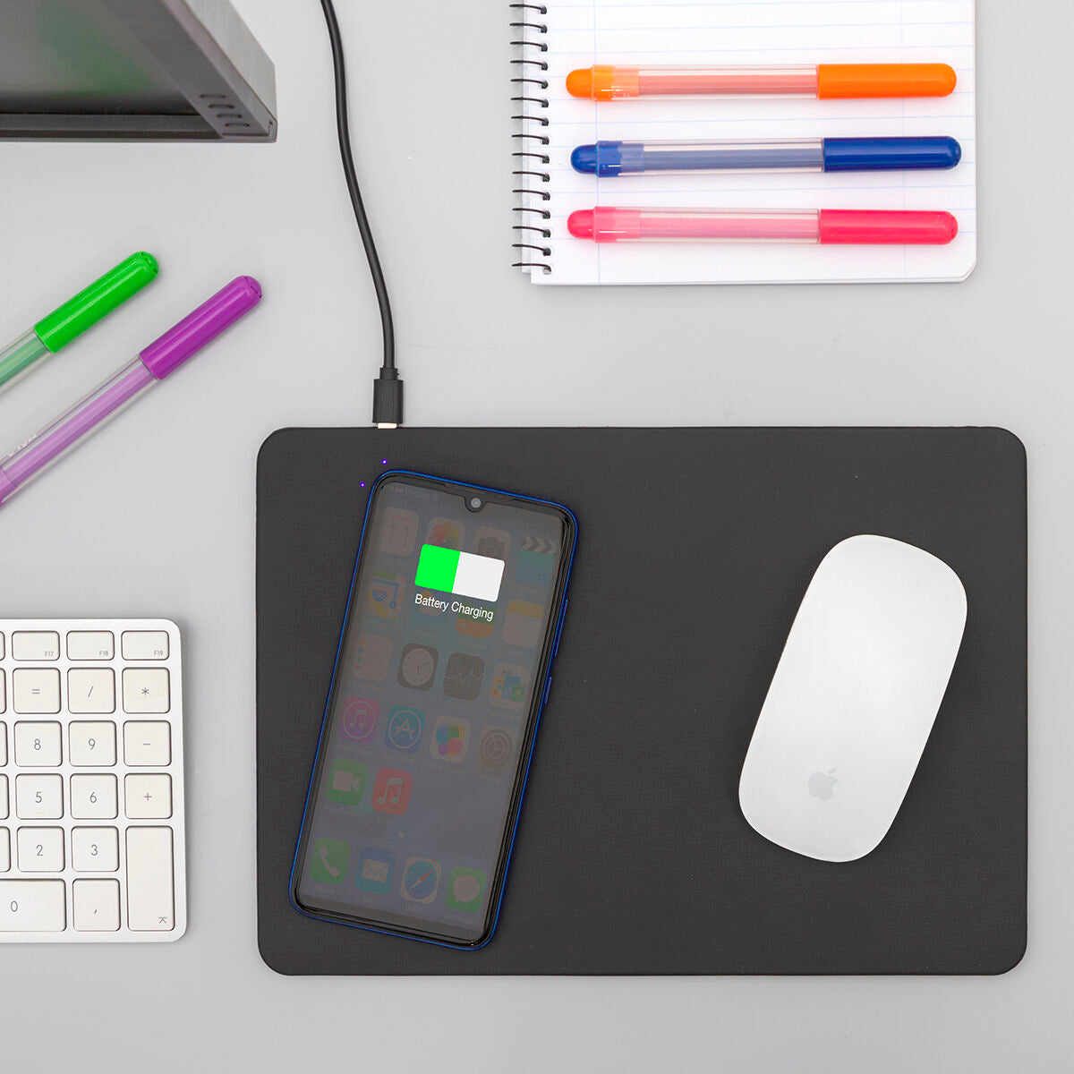 Draadloze Muismat Oplader voor Smartphone en Accessoires